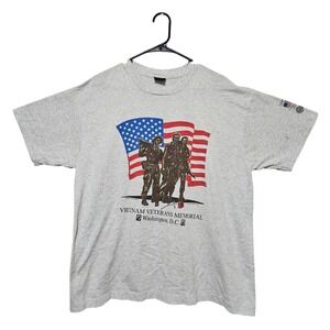 Vtg 1992 Vietnam Veteran Memorial Single Stitch TShirt XL Remembrance USA Made